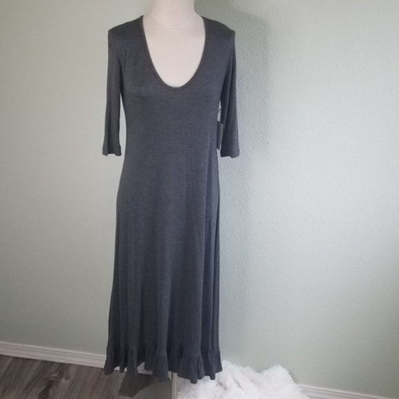 NWT JOSEPH WALKER Gray Long Dress Medium - Picture 7 of 7